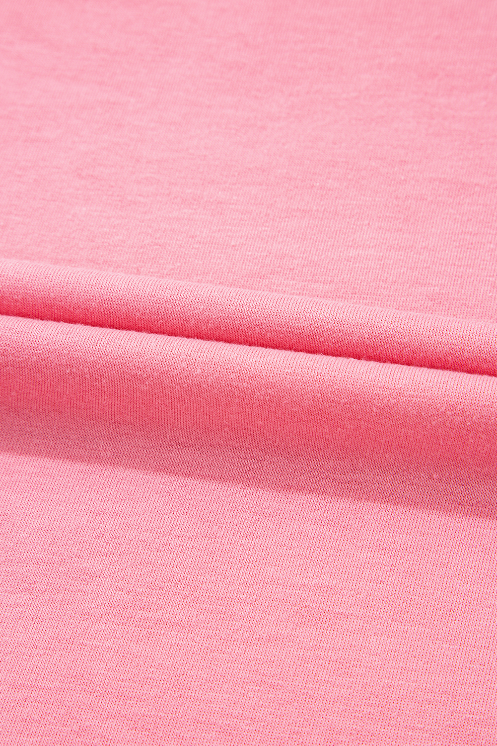 Plus Size Peach Blossom Two Tones Patchwork Half Sleeve  T Shirt