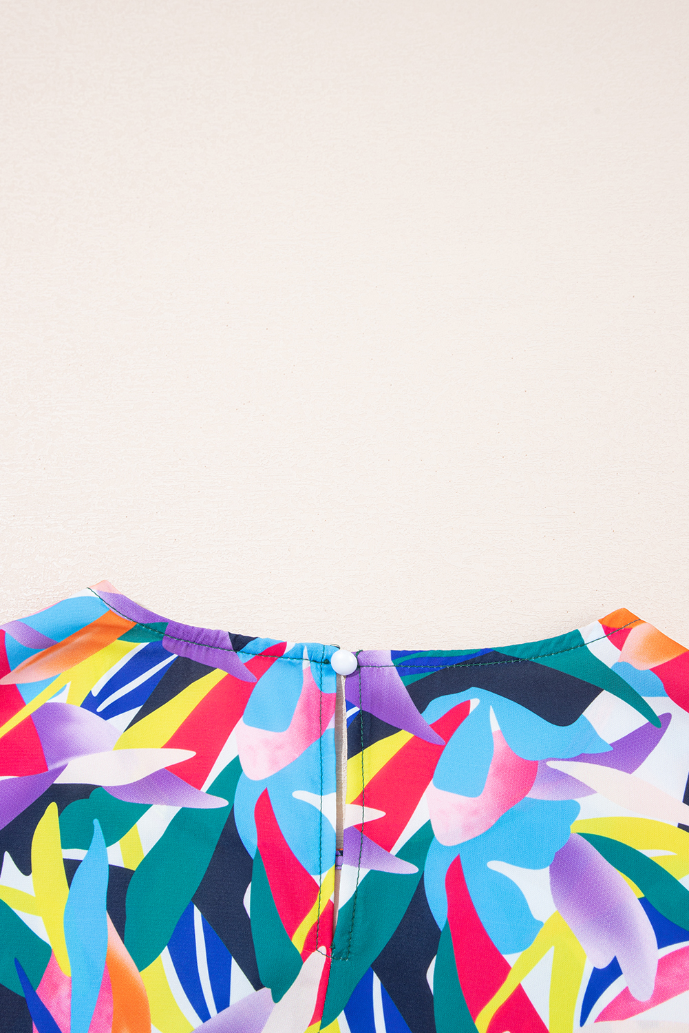 Plus Size Blue Geometric Print Ruffled Short Sleeve  Tiered Maxi Dress