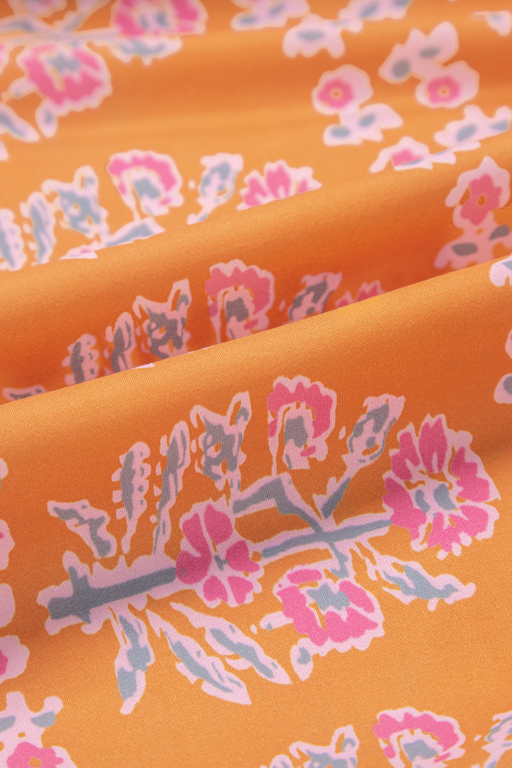 Plus Size Pink Boho Paisley Floral Mixed Patchwork Tassel Tie  Midi Dress