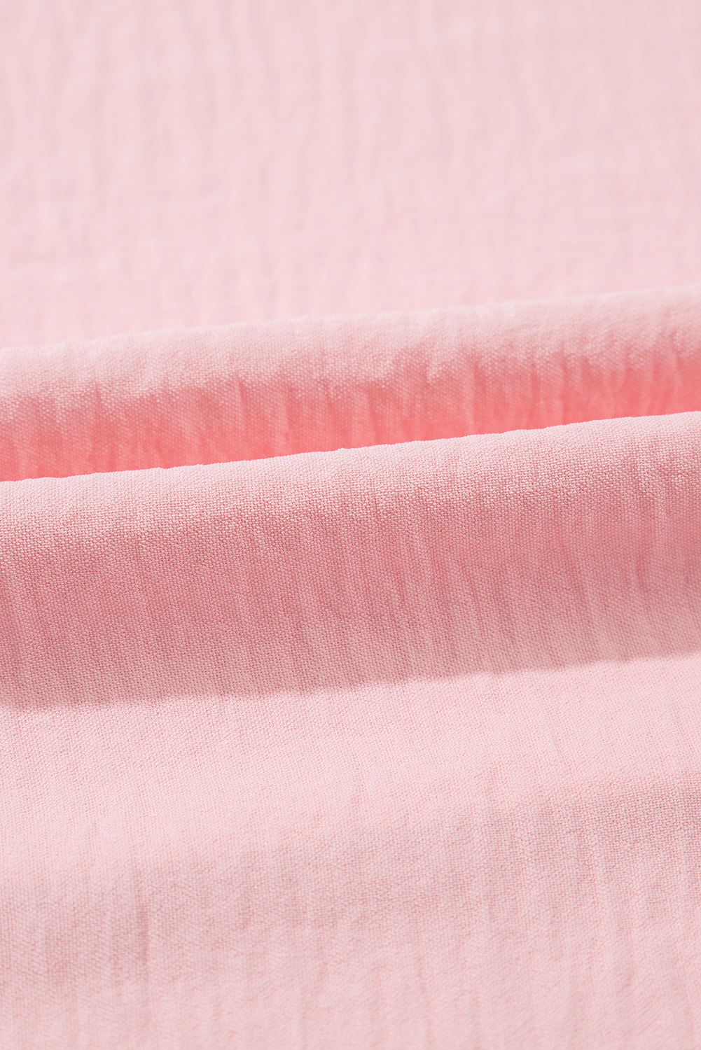 Plus Size Pink Textured Half Sleeve V Neck  T Shirt with Chest Pocket