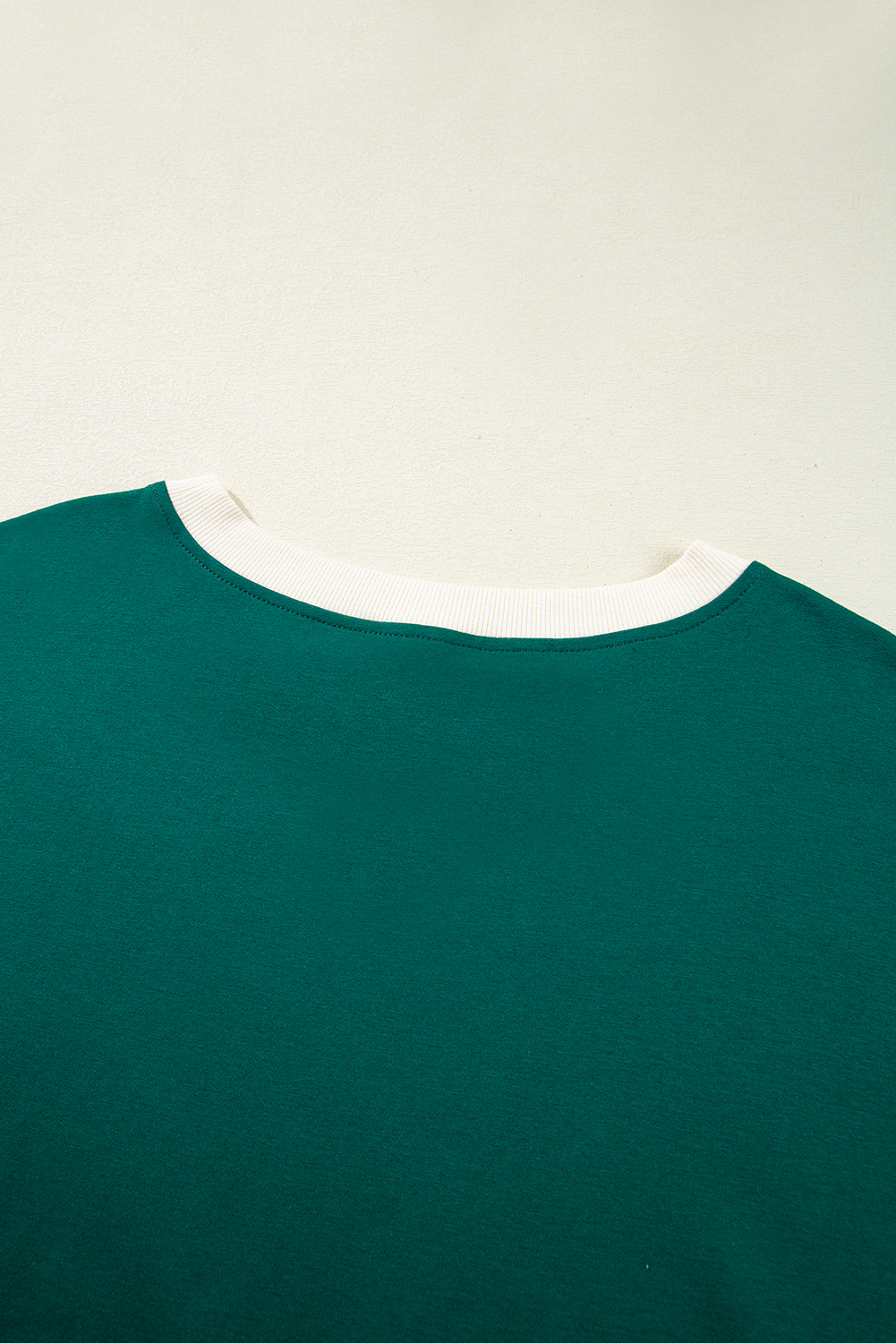 Plus Size Evergreen  Contrast Trim T Shirt and Skirt Two Piece Set