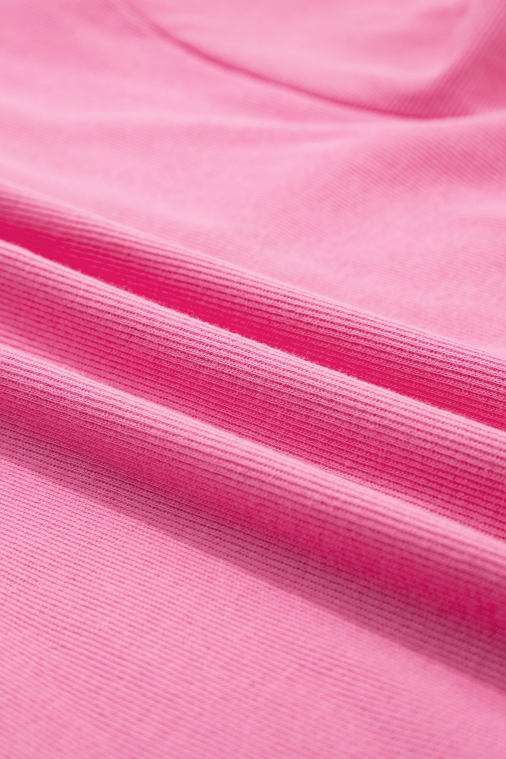 Plus Size Pink Ribbed Drop Shoulder Tee and Skort  Set