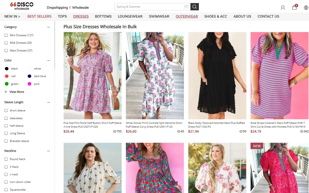 66disco plus size dresses