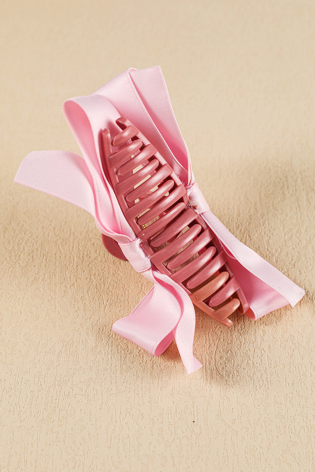 Pink Bow Decor Large Hair Claw Clip
