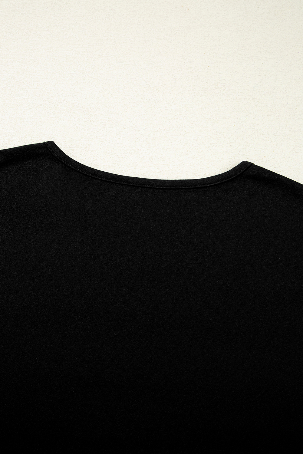 Plus Size Black Floral Mesh Patchwork Loose V Neck  T Shirt