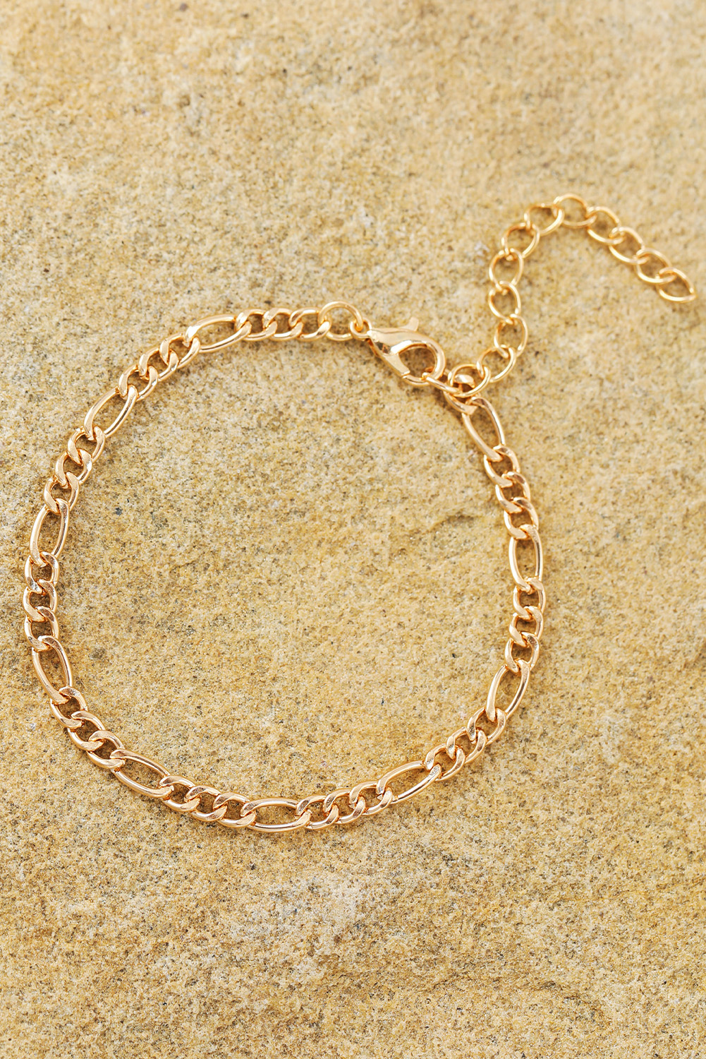 Gold Multi Layered Plated Adjustable Chain Bracelet Set