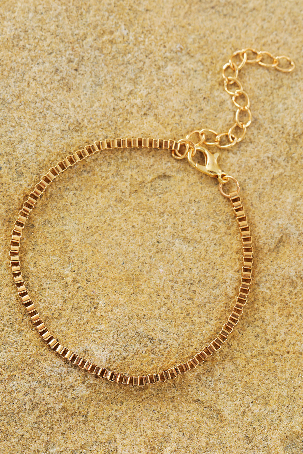 Gold Multi Layered Plated Adjustable Chain Bracelet Set