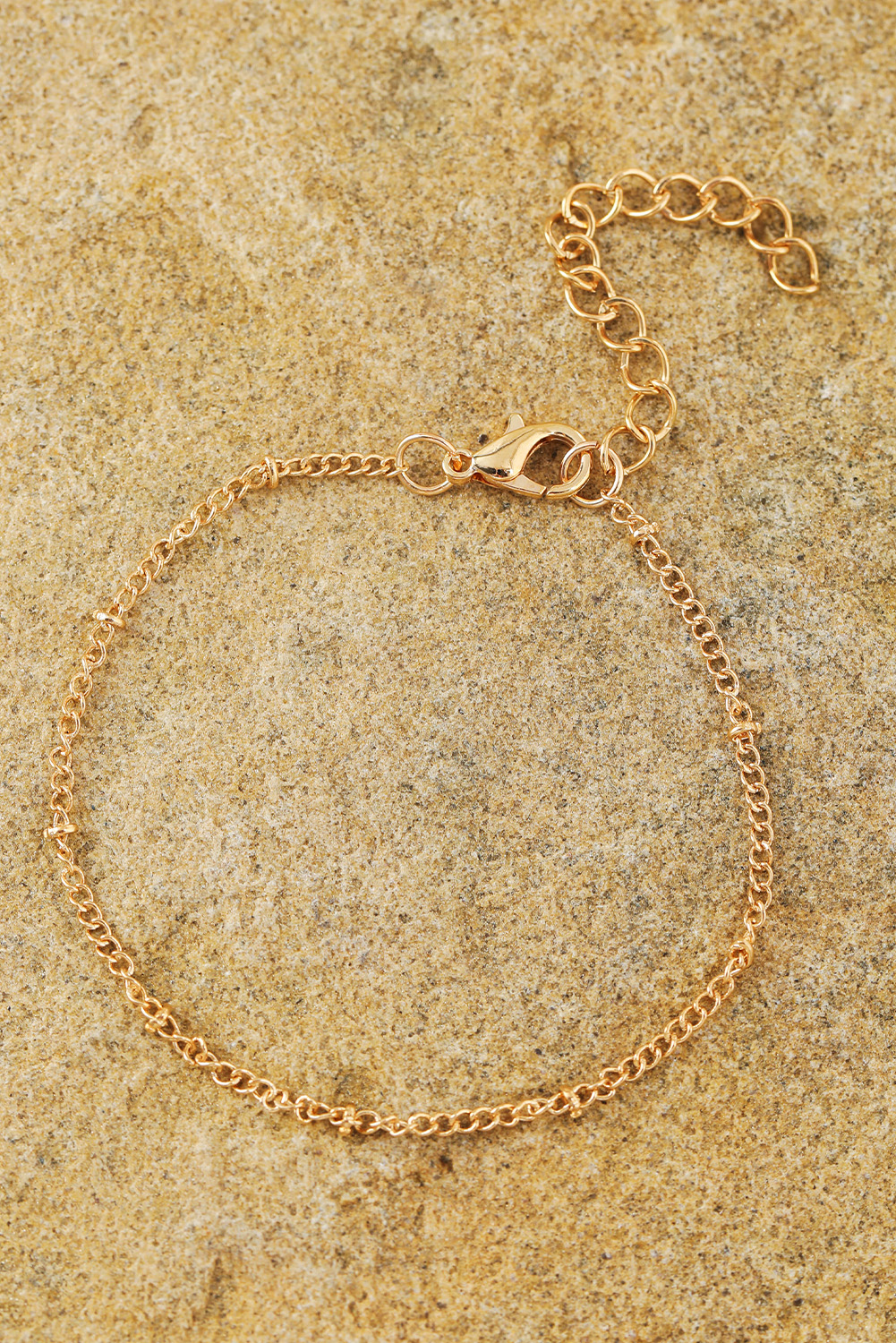 Gold Multi Layered Plated Adjustable Chain Bracelet Set