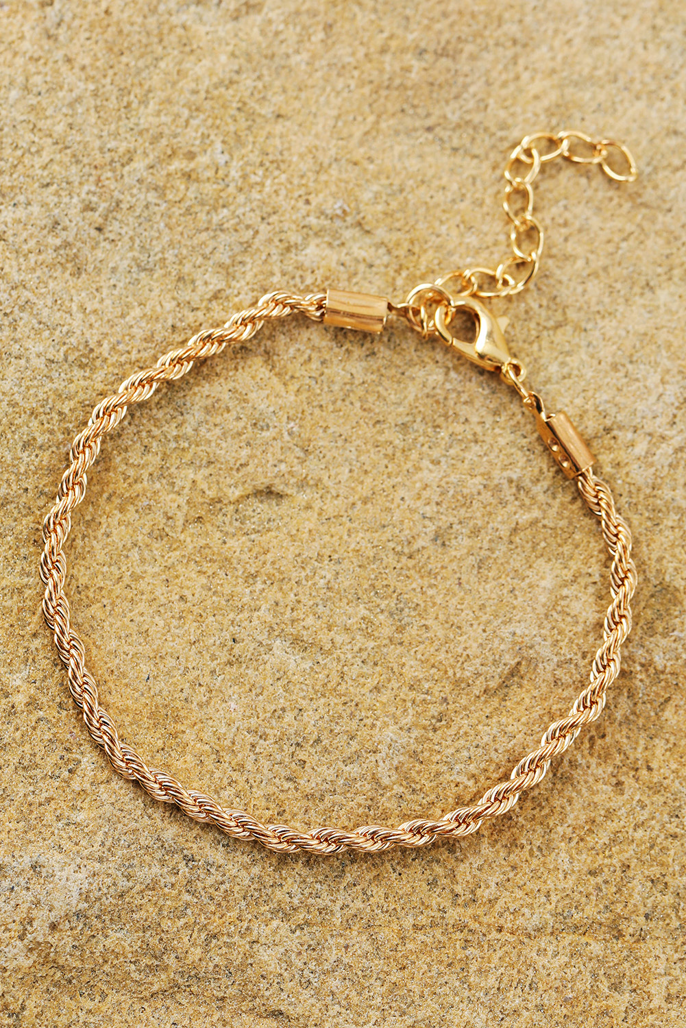 Gold Multi Layered Plated Adjustable Chain Bracelet Set