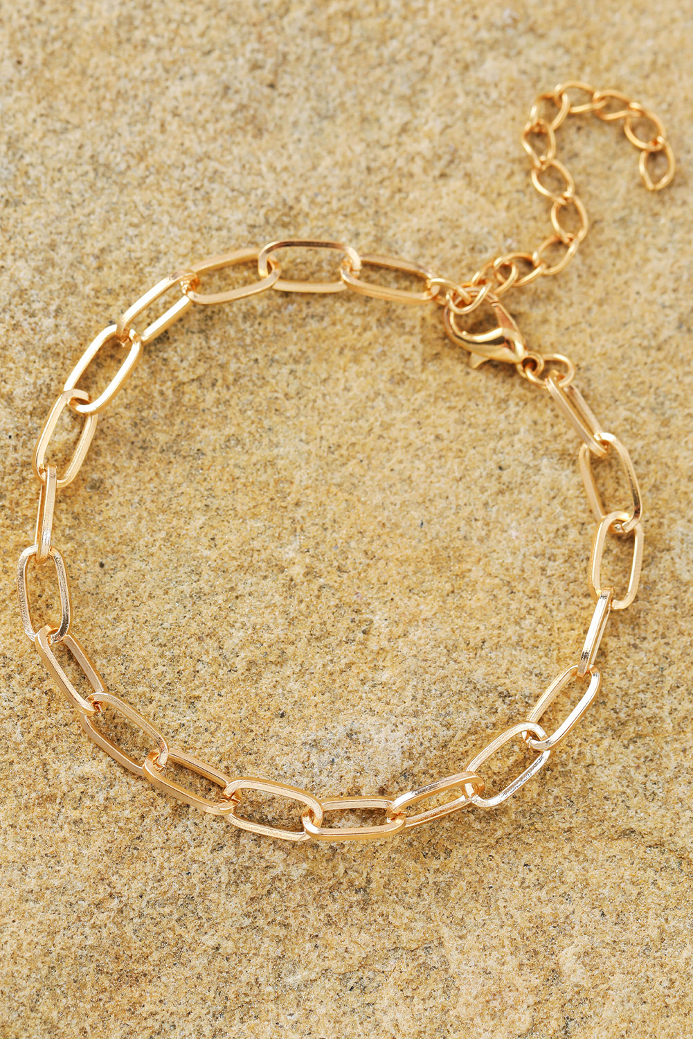 Gold Multi Layered Plated Adjustable Chain Bracelet Set