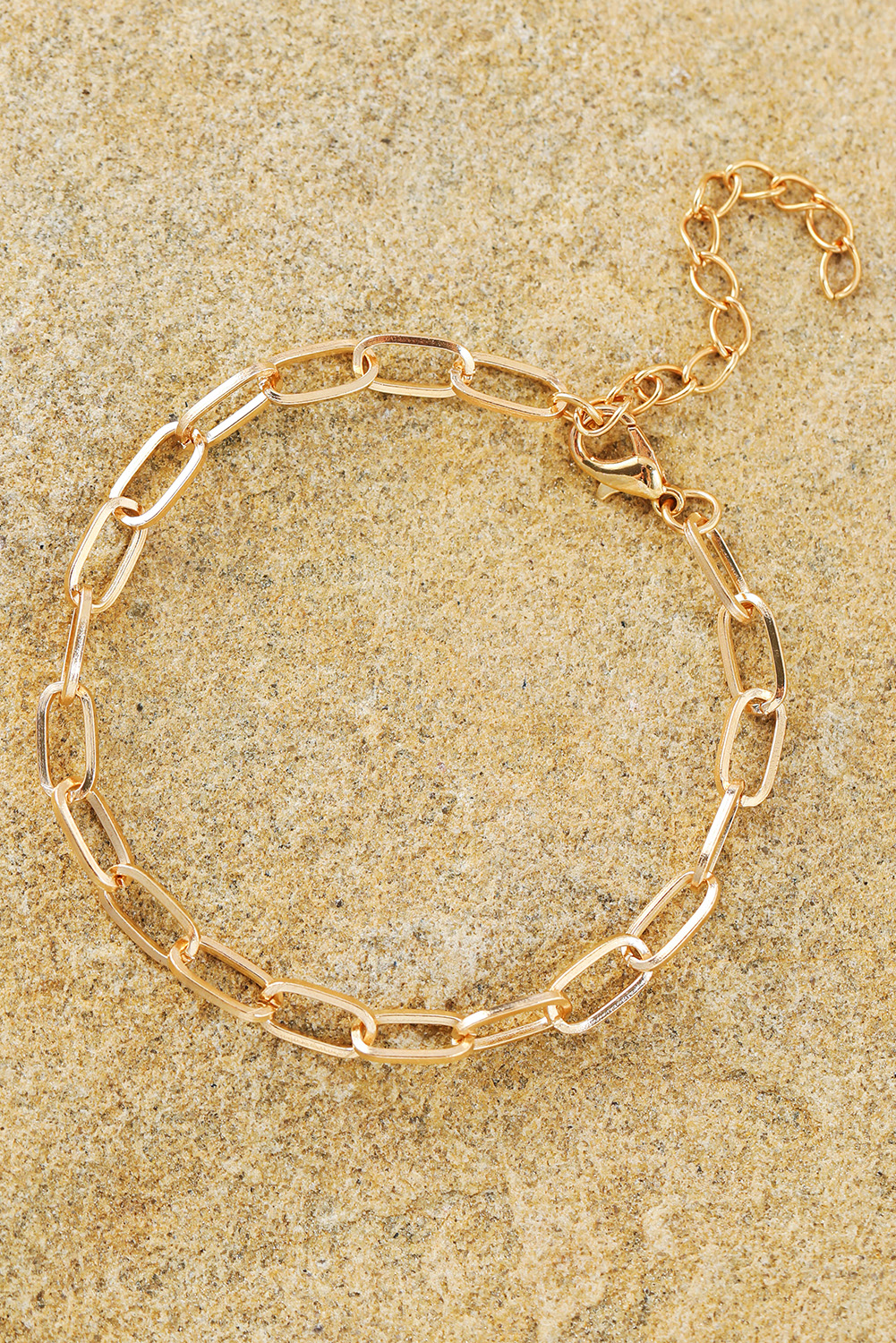 Gold Multi Layered Plated Adjustable Chain Bracelet Set