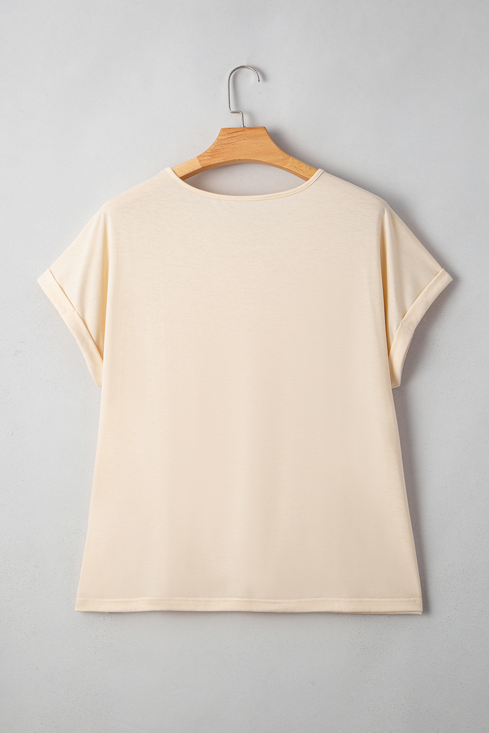 Plus Size Parchment Lace Patchwork Short Sleeve Round Neck  Summer Top