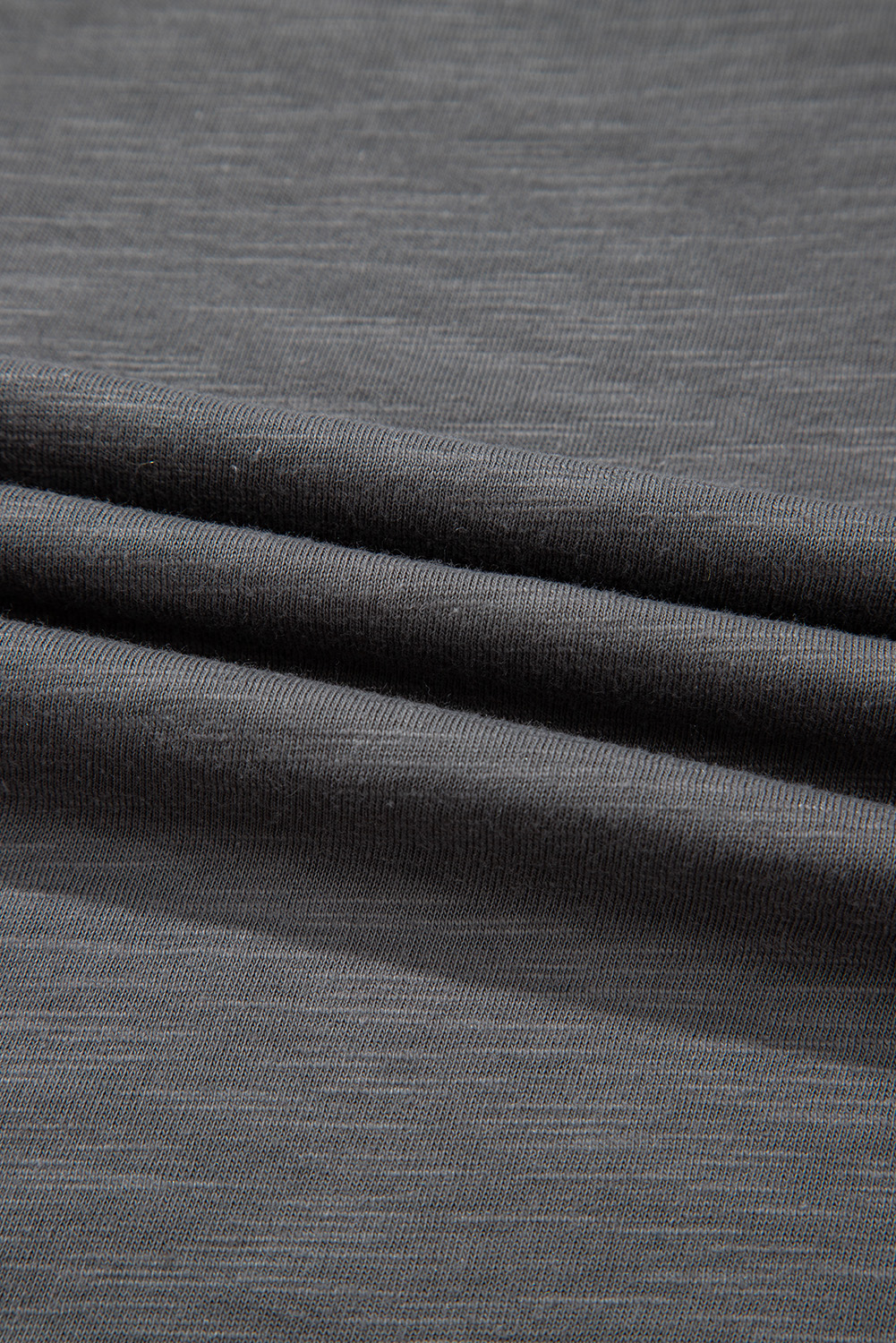 Plus Size Dark Grey Double Ruffled Short Sleeve  Top