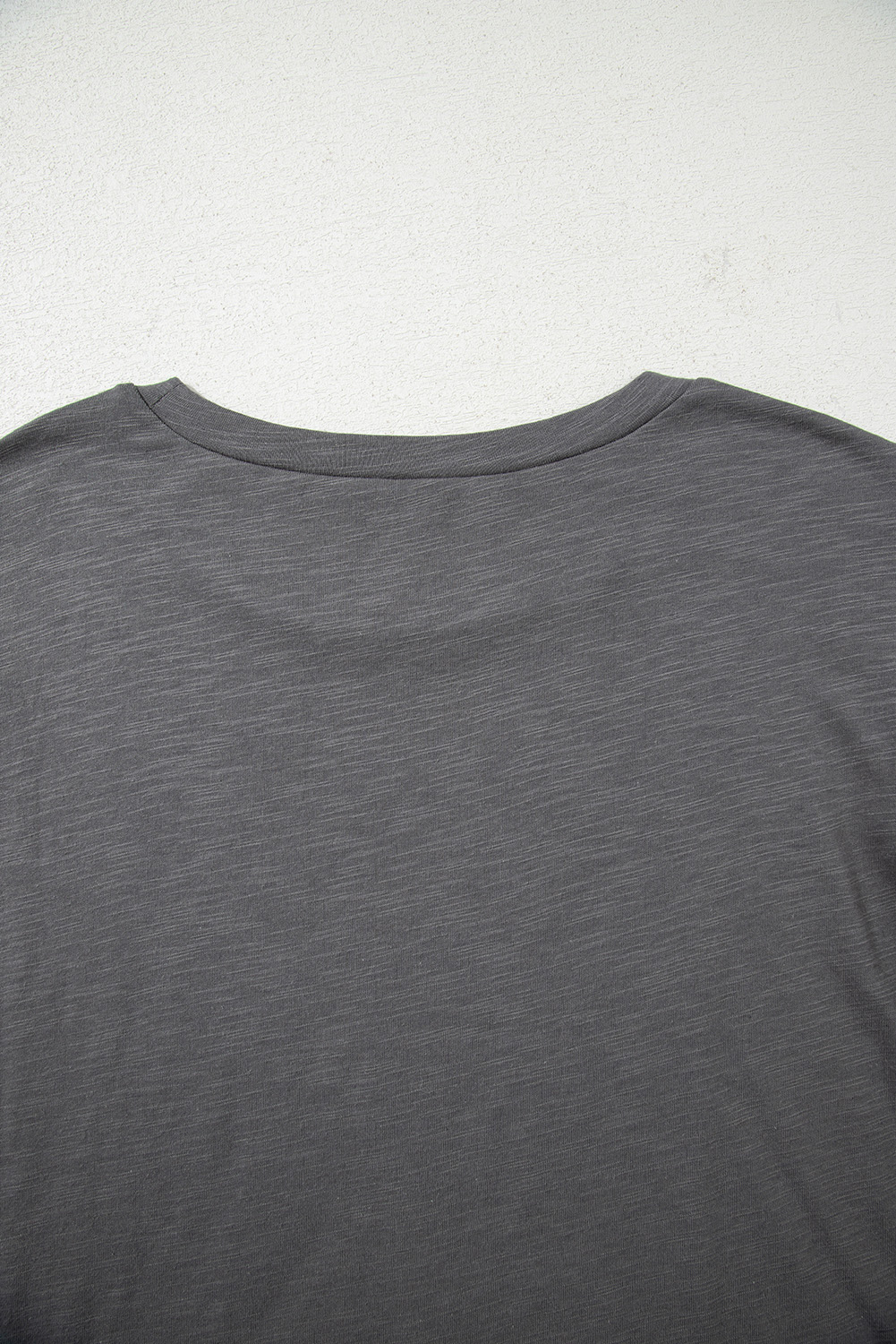 Plus Size Dark Grey Double Ruffled Short Sleeve  Top