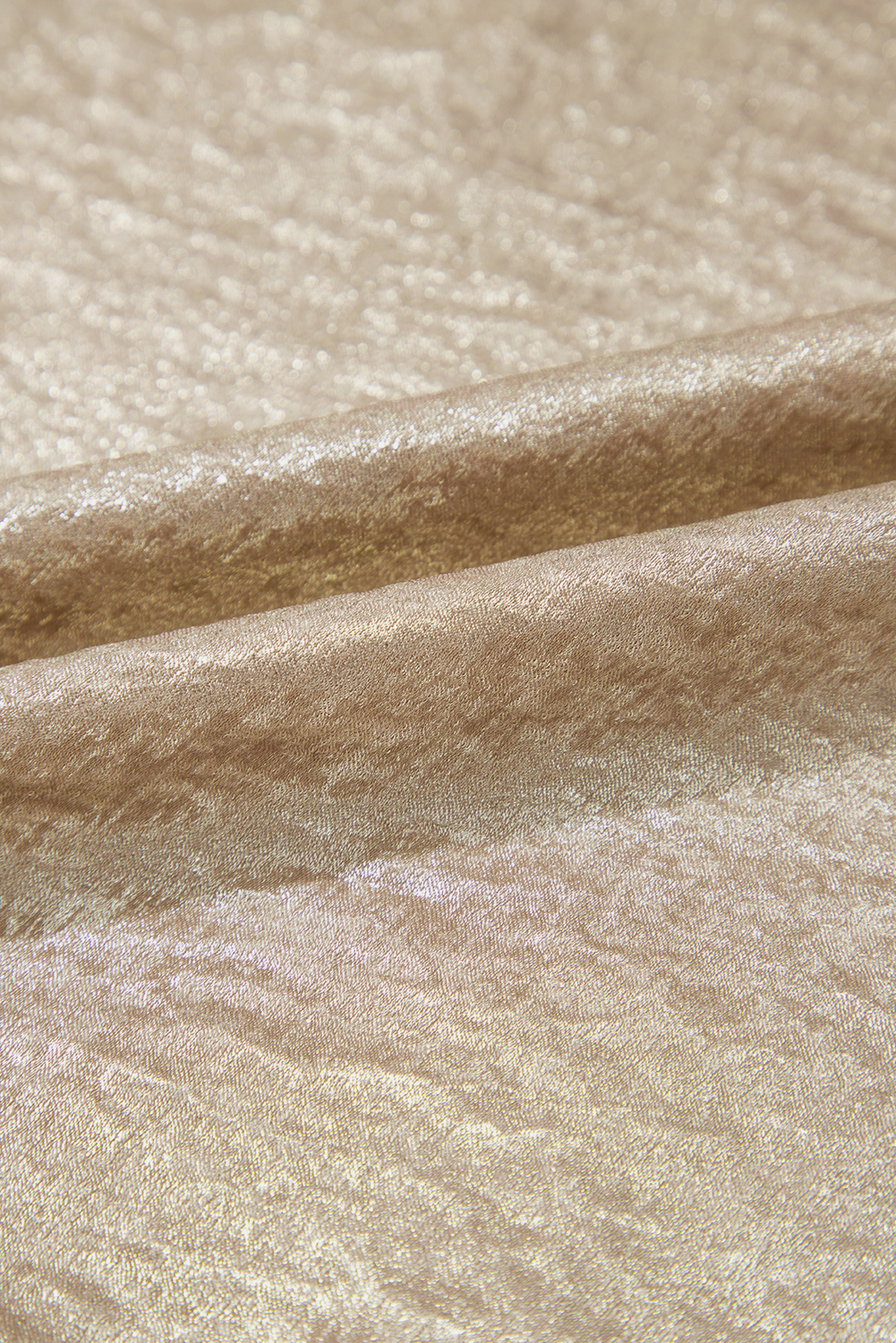 Plus Size Gold  Metallic V Neck Short Sleeve Blouse