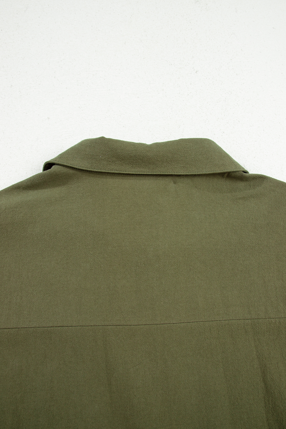 Plus Size Four Leaf Clover  Collar Half Button Long Sleeve Ruffle Hem Mini Dress