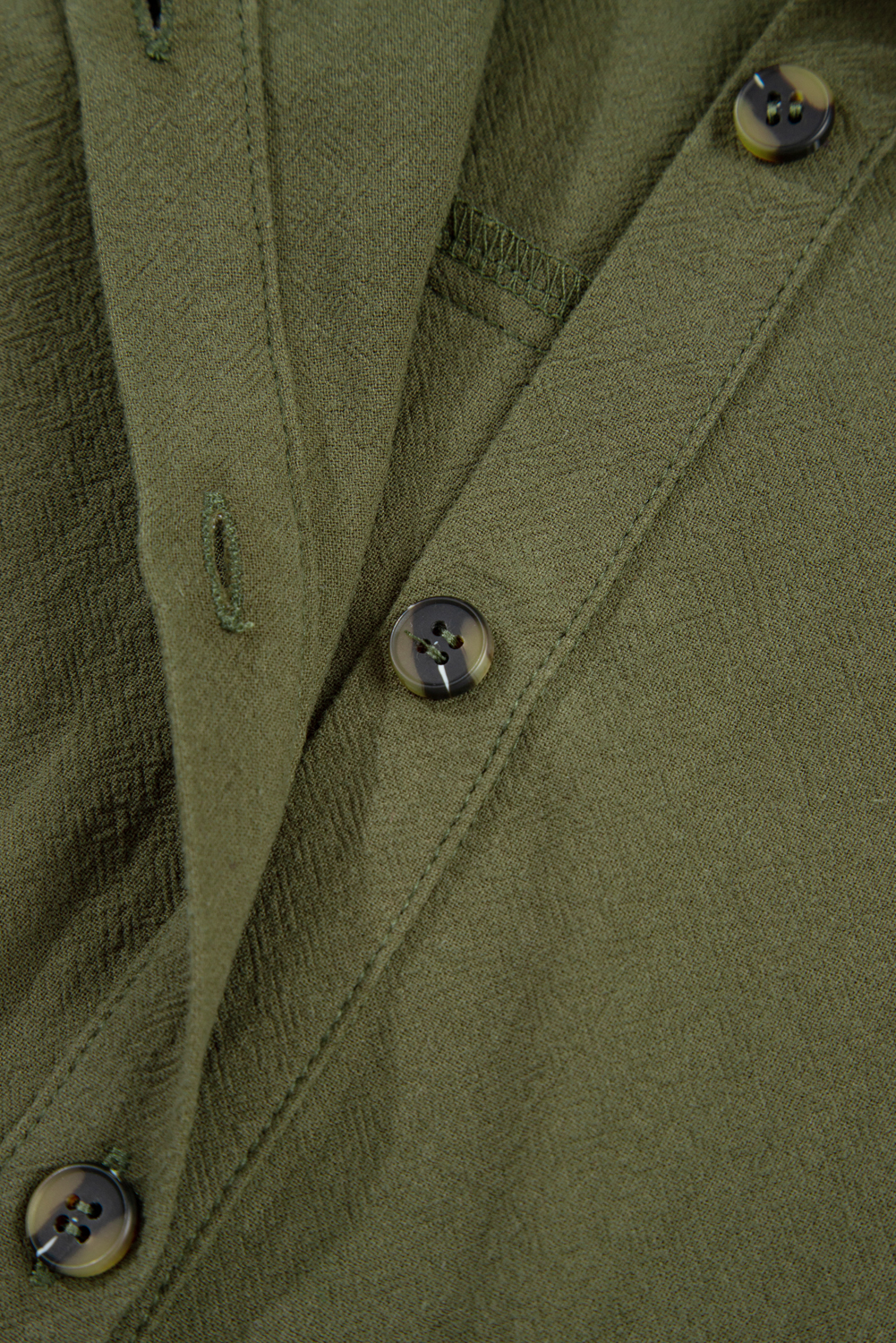 Plus Size Four Leaf Clover  Collar Half Button Long Sleeve Ruffle Hem Mini Dress