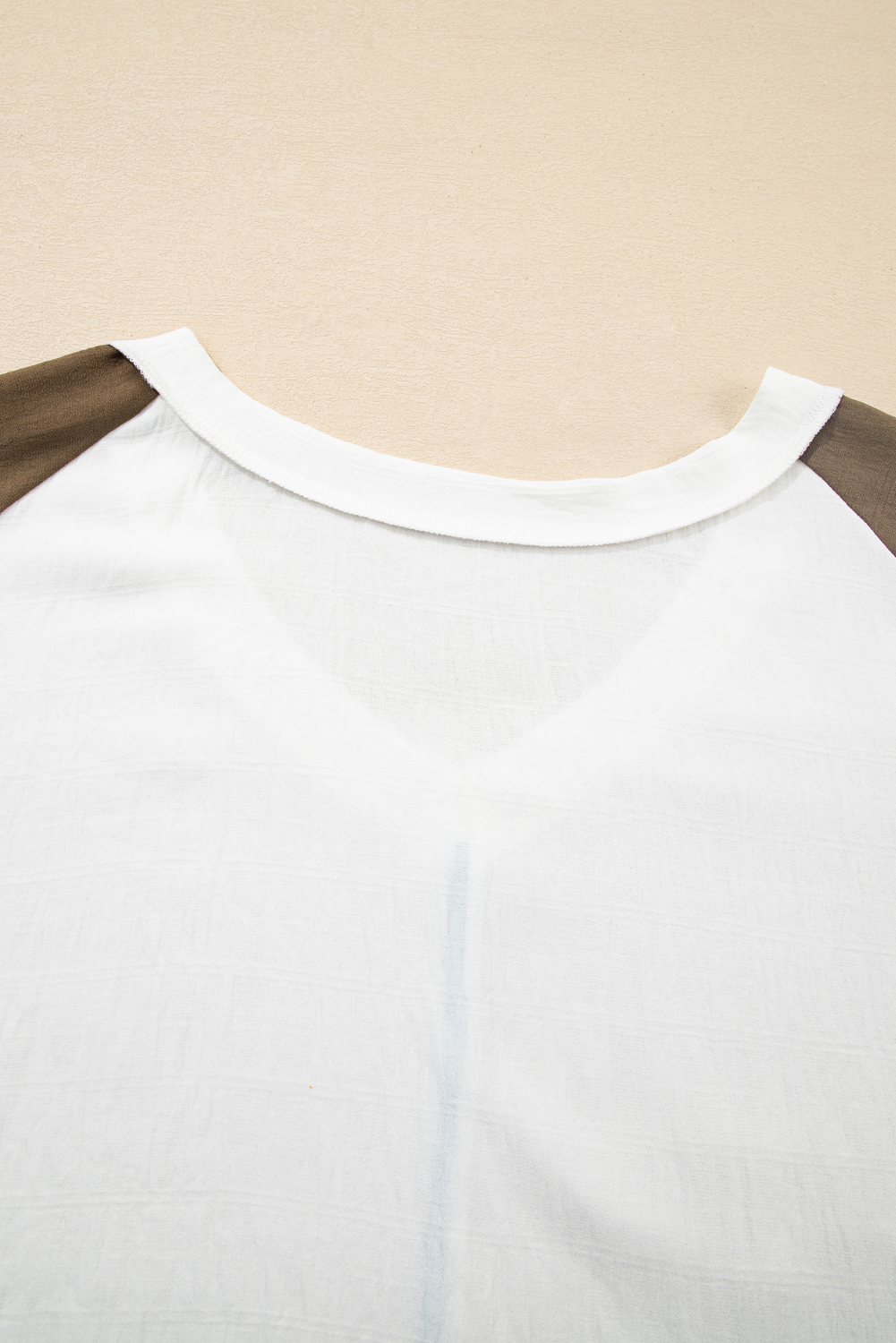 Plus Size Green Colorblock Lace Patchwork Balloon Sleeve V Neck  Blouse