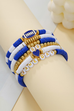 Dark Blue GAME DAY Multilayer Beading Bracelet