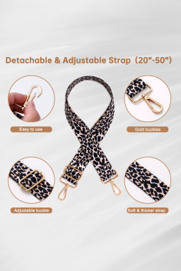 Black Leopard Strap Clear Crossbody Bag