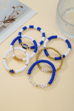 Dark Blue GAME DAY Multilayer Beading Bracelet