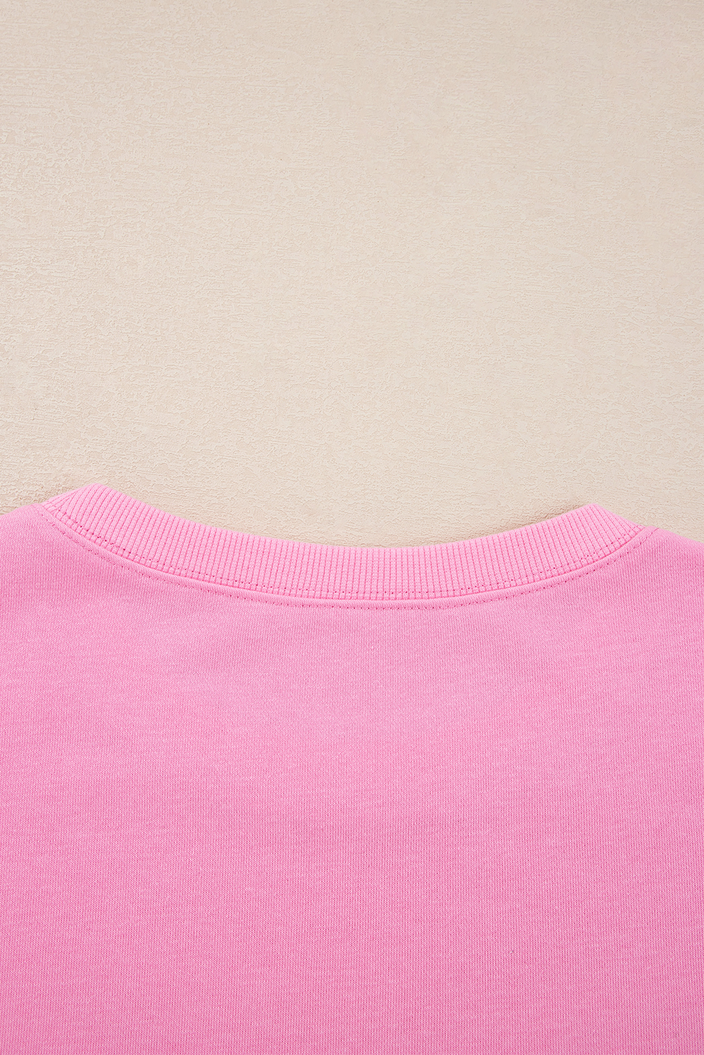 Plus Size Pink Big Bow Lace Embroidered Dolman Sleeve Slit  Sweatshirt