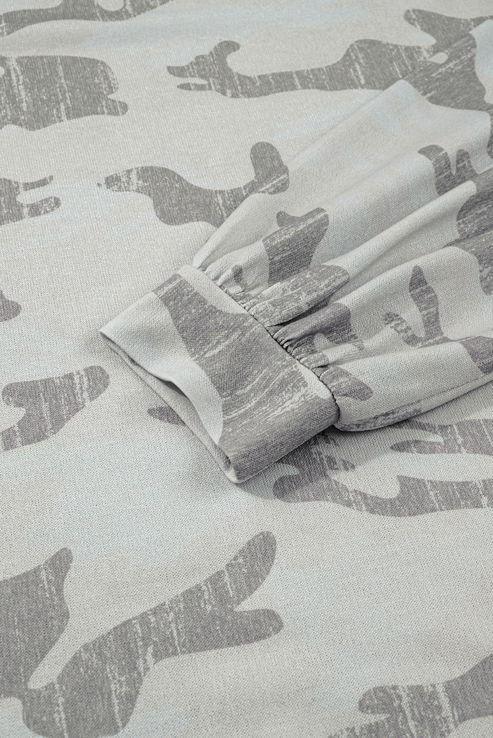 Plus Size Multicolour Camouflage Print  Round Neck  Sweatshirt