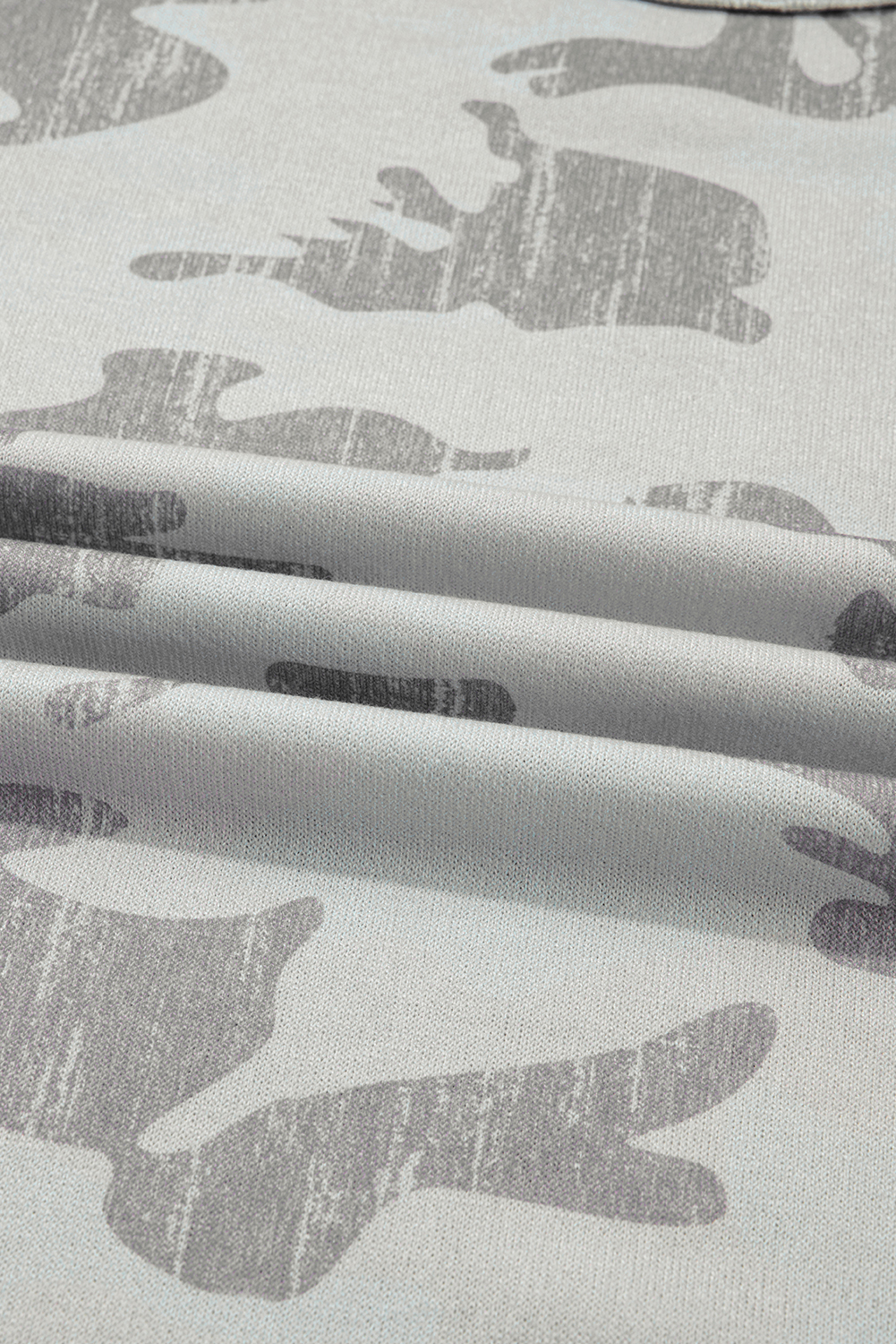 Plus Size Multicolour Camouflage Print  Round Neck  Sweatshirt