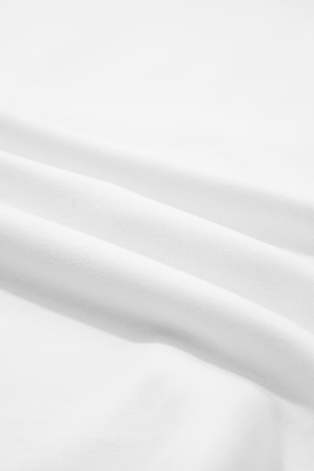 Plus Size White Textured Raw Seam  Pullover Top and Drawstring Pants Set