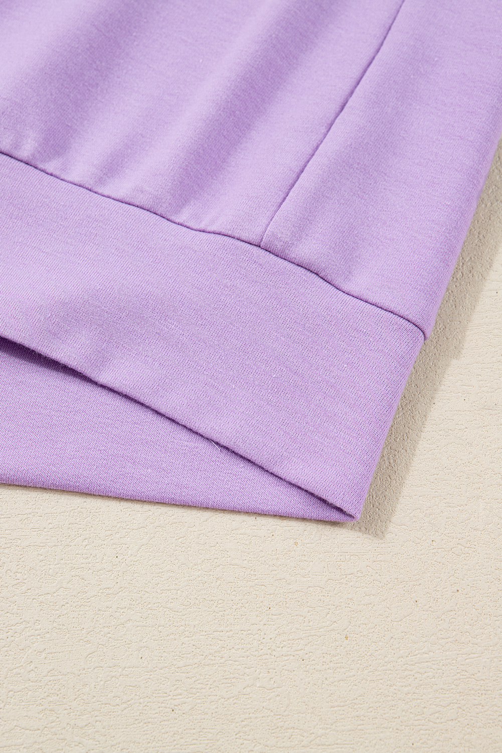 Plus Size Purple Stripe Patchwork Buttoned Drop Shoulder  Pullover