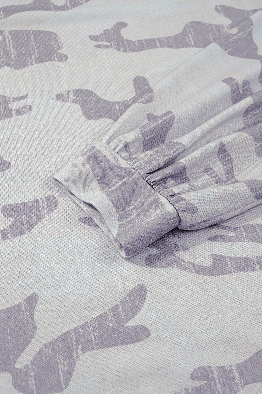 Plus Size Multicolour Camouflage Print  Round Neck  Sweatshirt