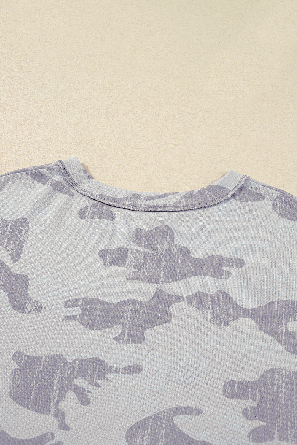 Plus Size Multicolour Camouflage Print  Round Neck  Sweatshirt