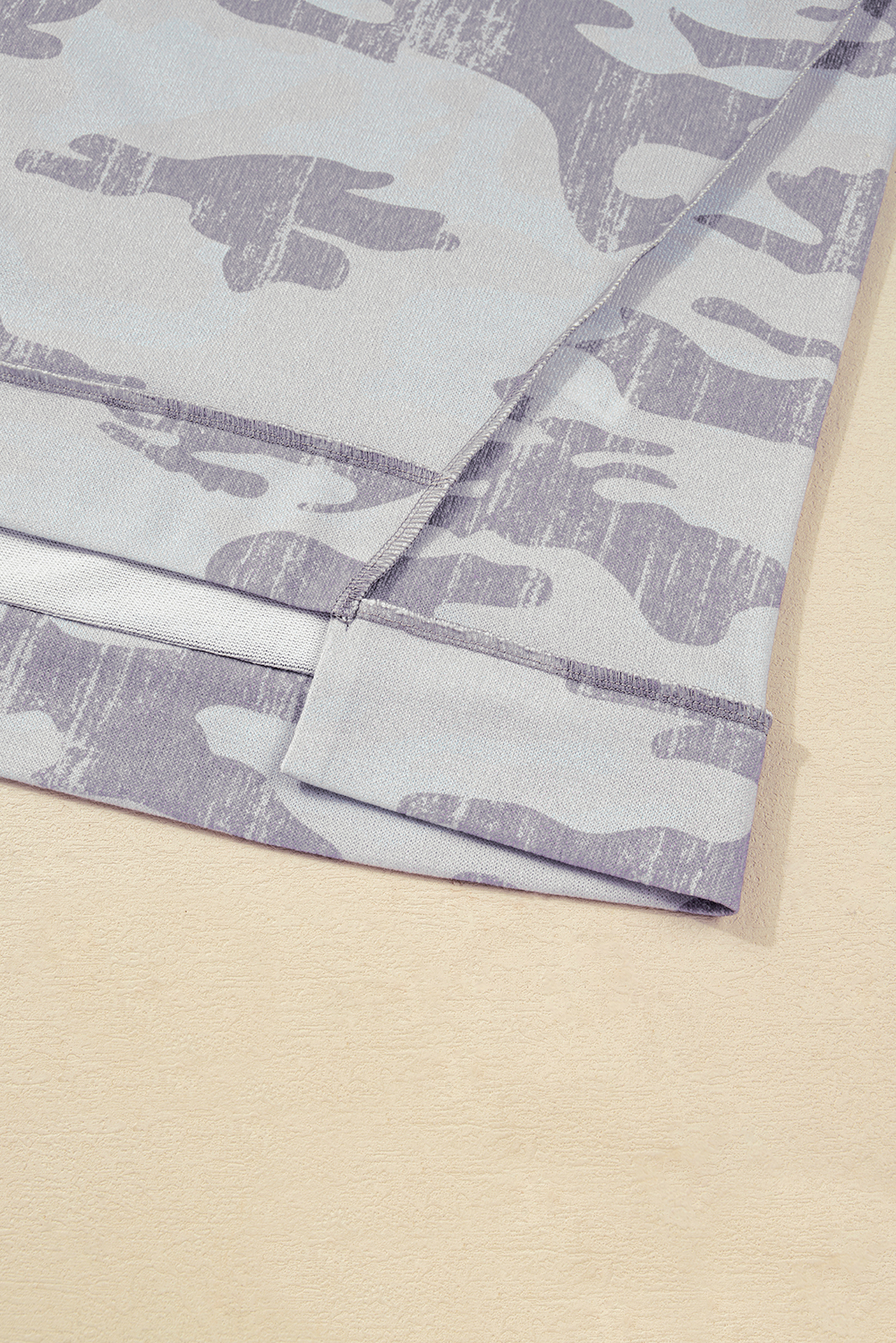 Plus Size Multicolour Camouflage Print  Round Neck  Sweatshirt