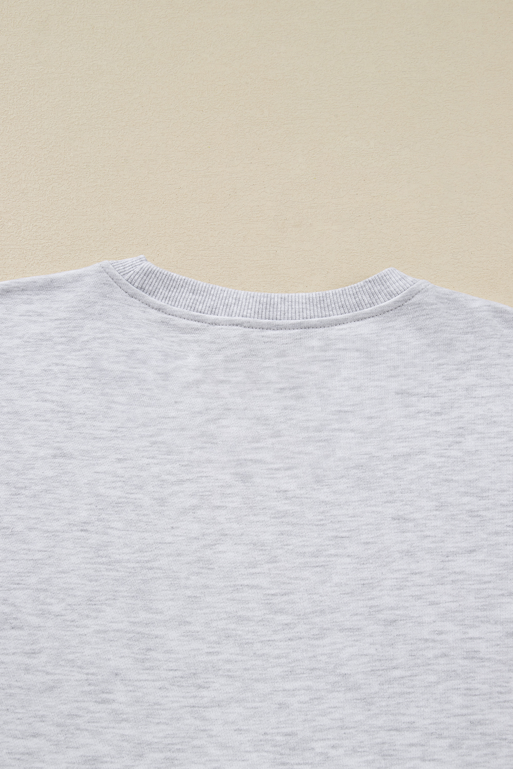 Light Grey Girly Bow Embroidered Puff Sleeve Pullover Loose Shorts Plus 2pcs Outfit