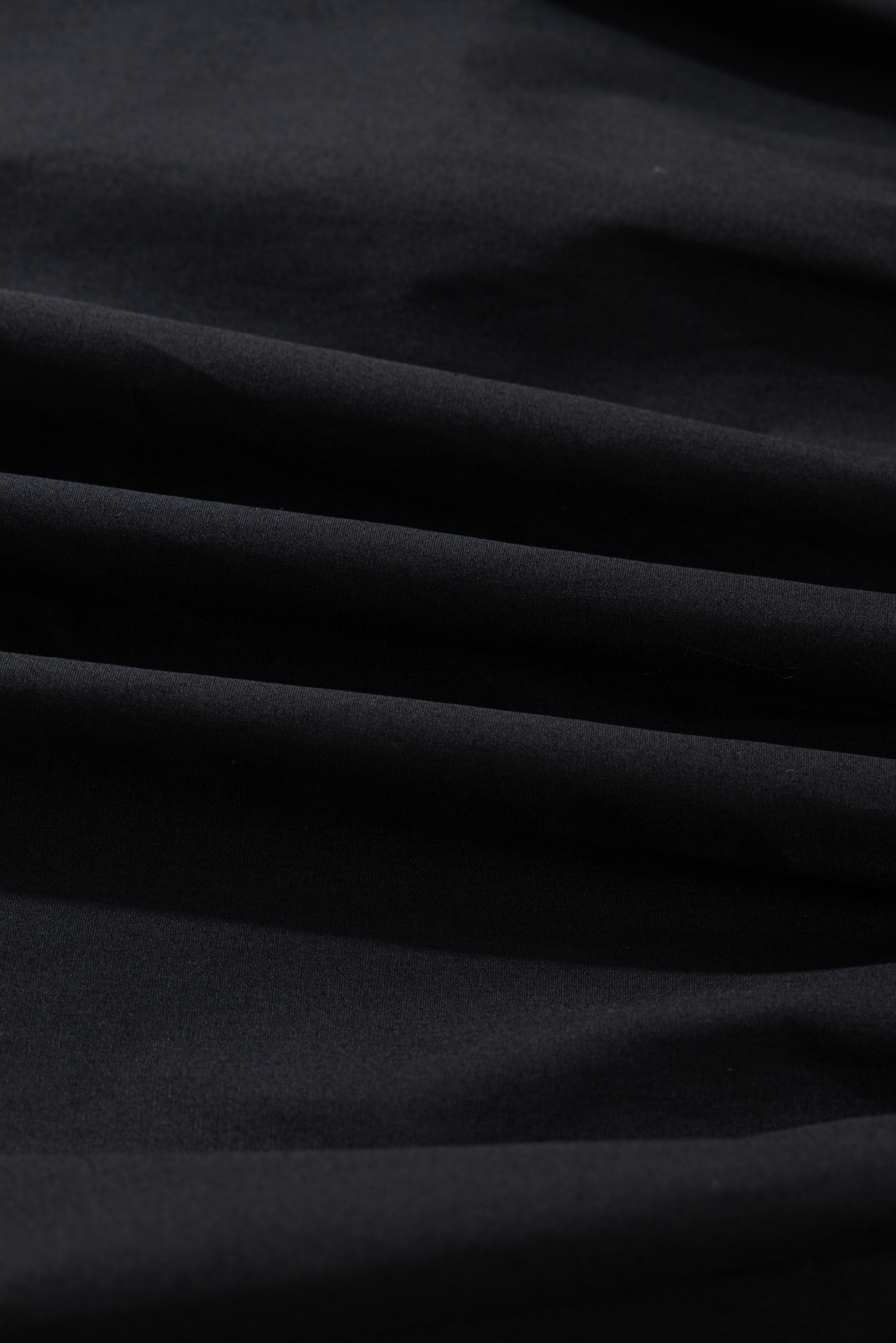 Plus Size Black Contrast Trim Knot Cuffs  V Neck Mini Dress