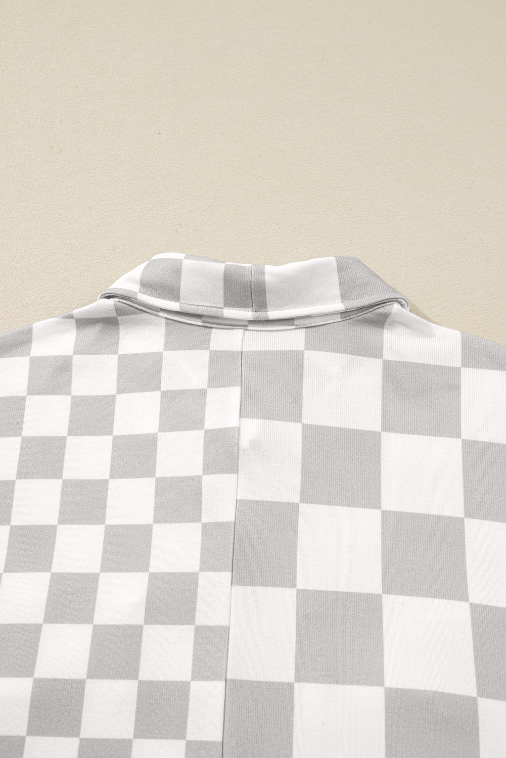 Plus Size Khaki  Checkered Buttoned Down Casual Western Jacket