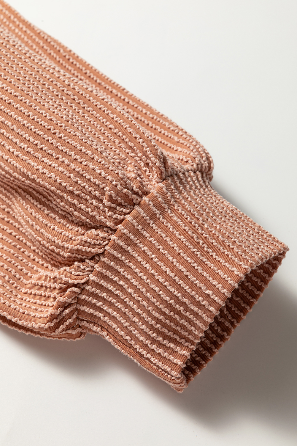 Plus Size White Cable Texture Ribbed Color Block  Knit Top