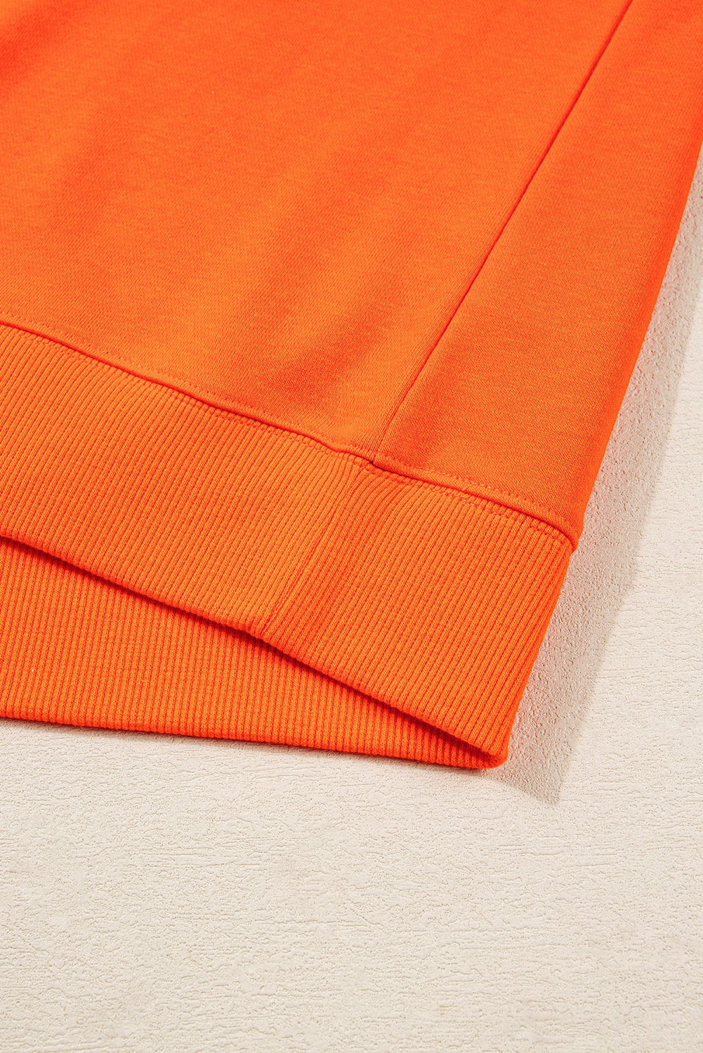 Plus Size Orange  Varsity Striped Drop Shoulder Pullover Drawstring Elastic Waistband Short Set