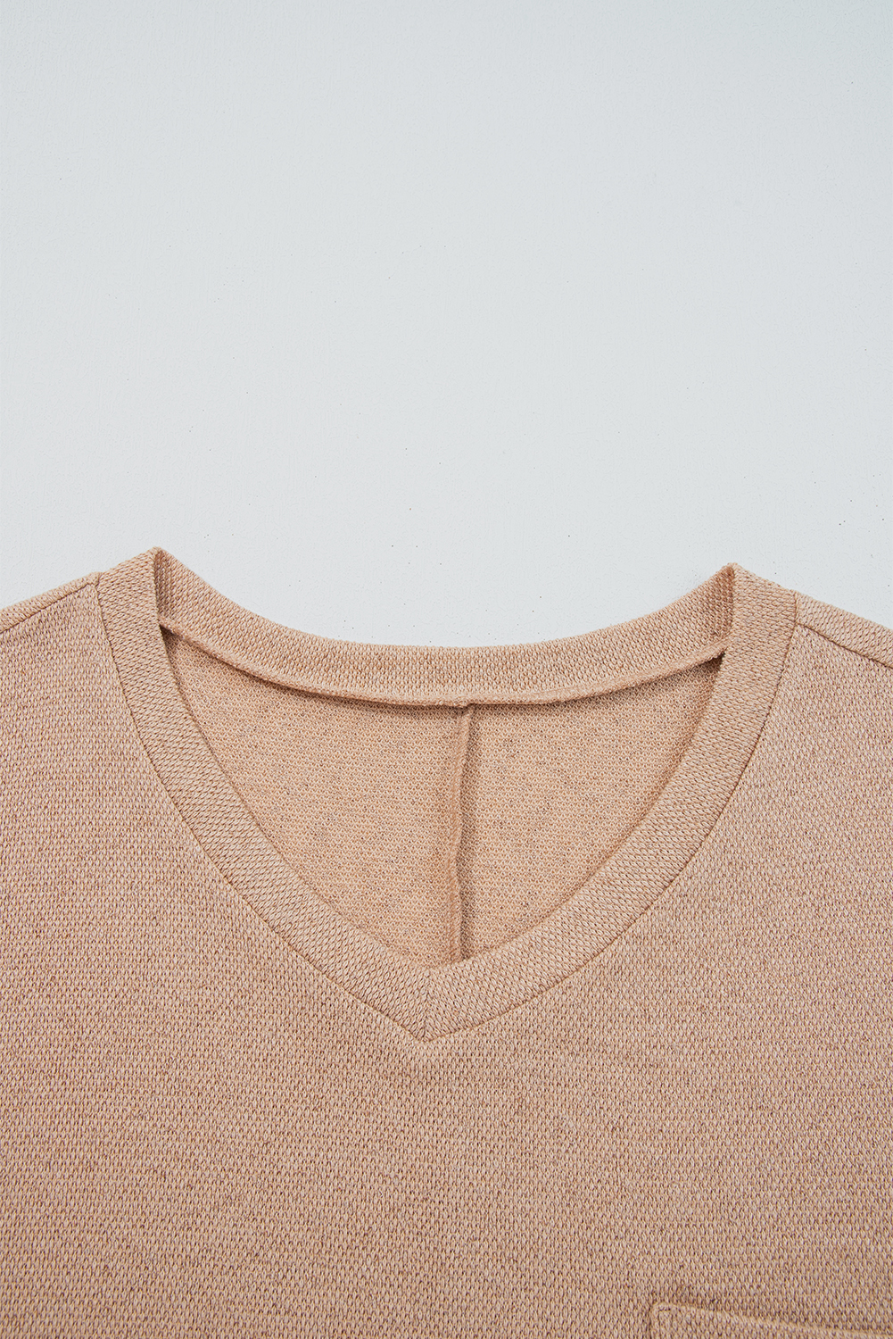 Plus Size Parchment  Drop Shoulder Knit Tunic Top