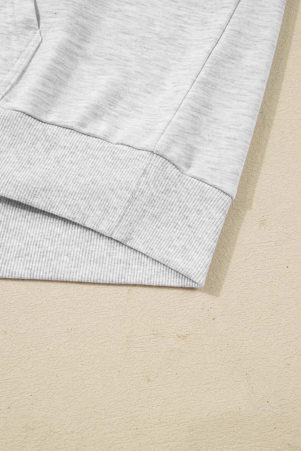 Plus Size Light Grey Camouflage Patchwork Asymmetric Sleeve  Hoodie