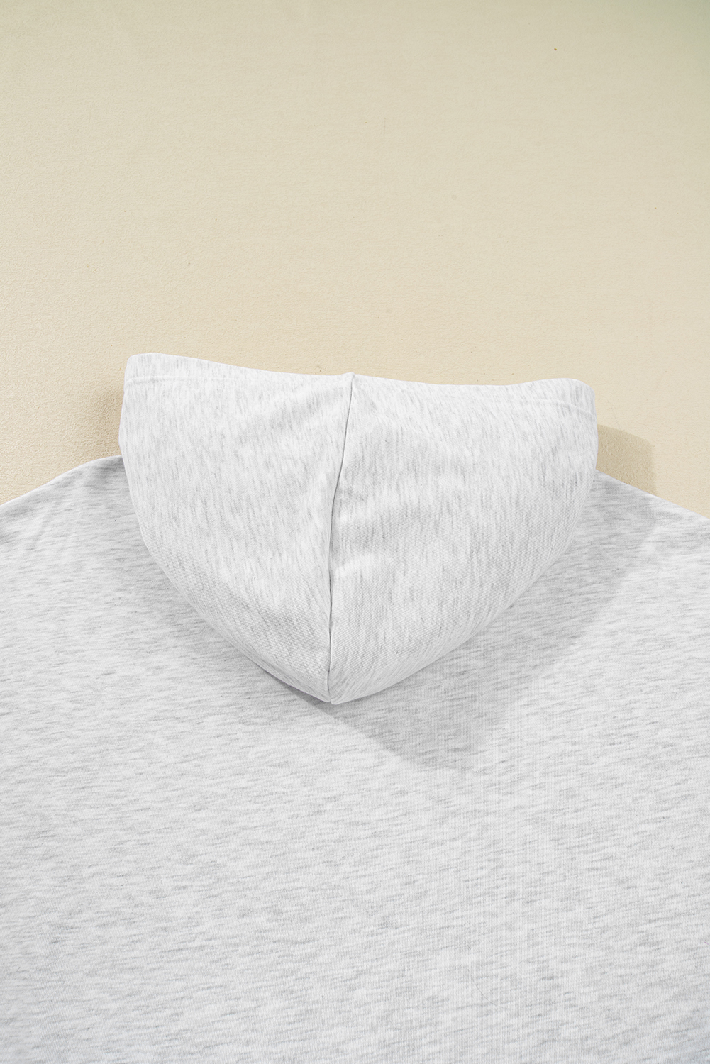 Plus Size Light Grey Camouflage Patchwork Asymmetric Sleeve  Hoodie