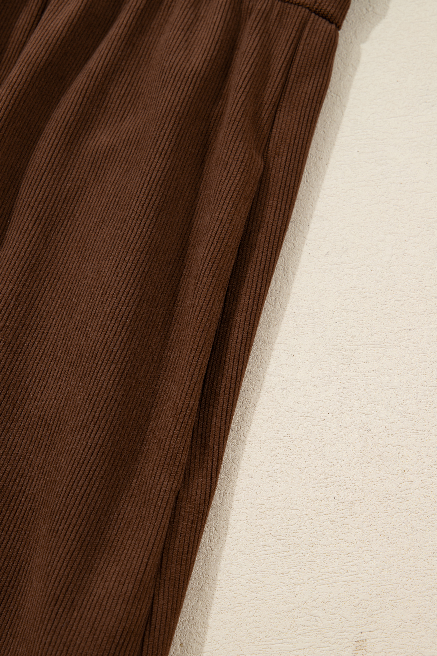 Plus Size Coffee Embroidered Notched Neckline Textured Pleated High Waist  Midi Dress