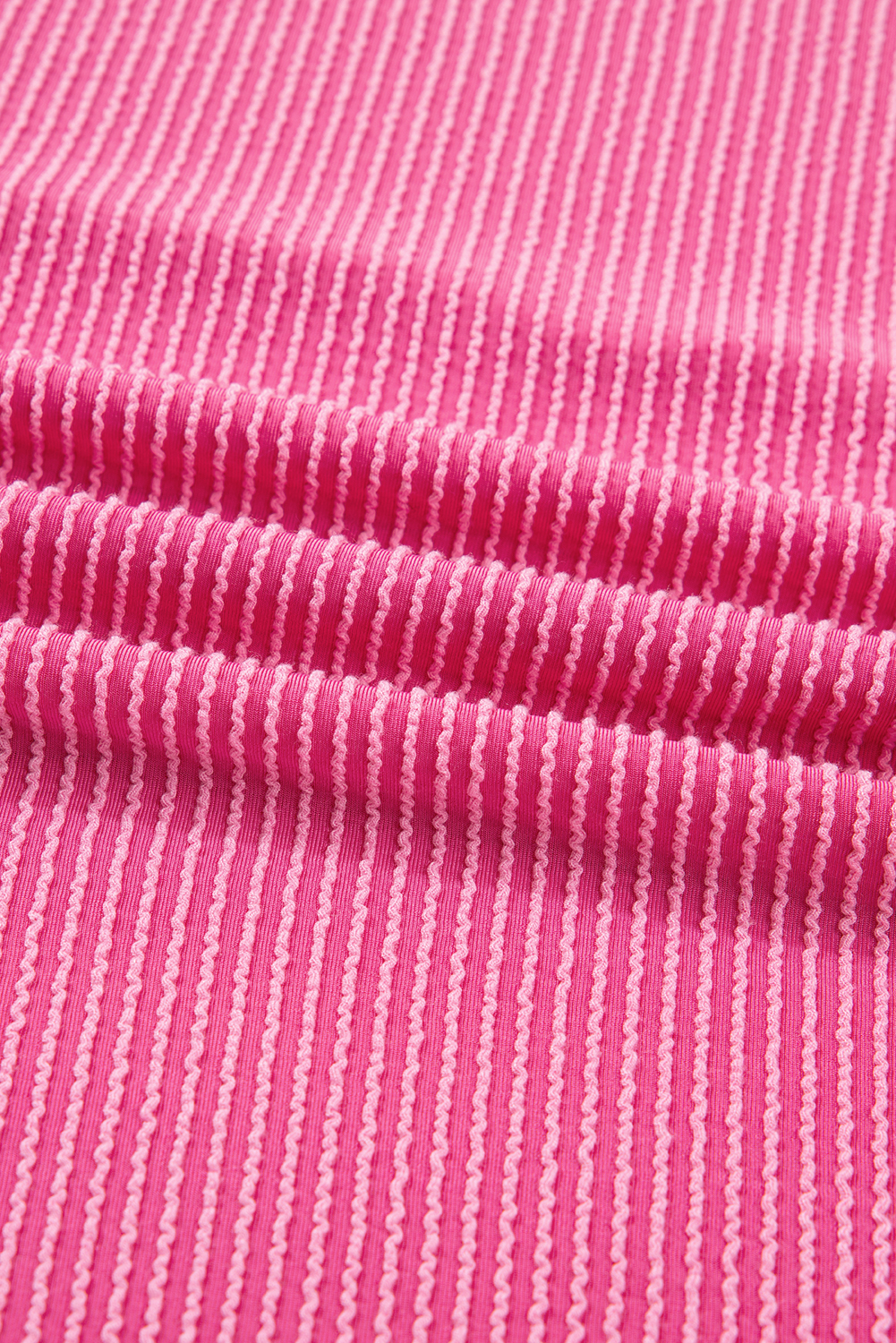 Plus Size Rose Red  Twisted Ribbed Color Block Leopard Patchwork Long Sleeve Top