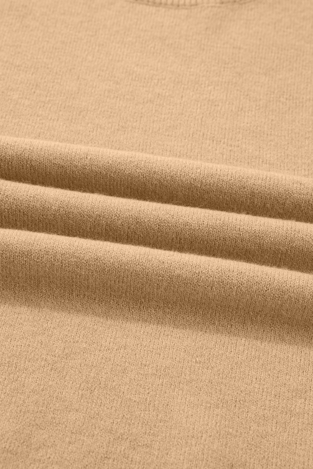 Plus Size Tan  Leopard Bow Decor Split Cuffs Loose Sweater