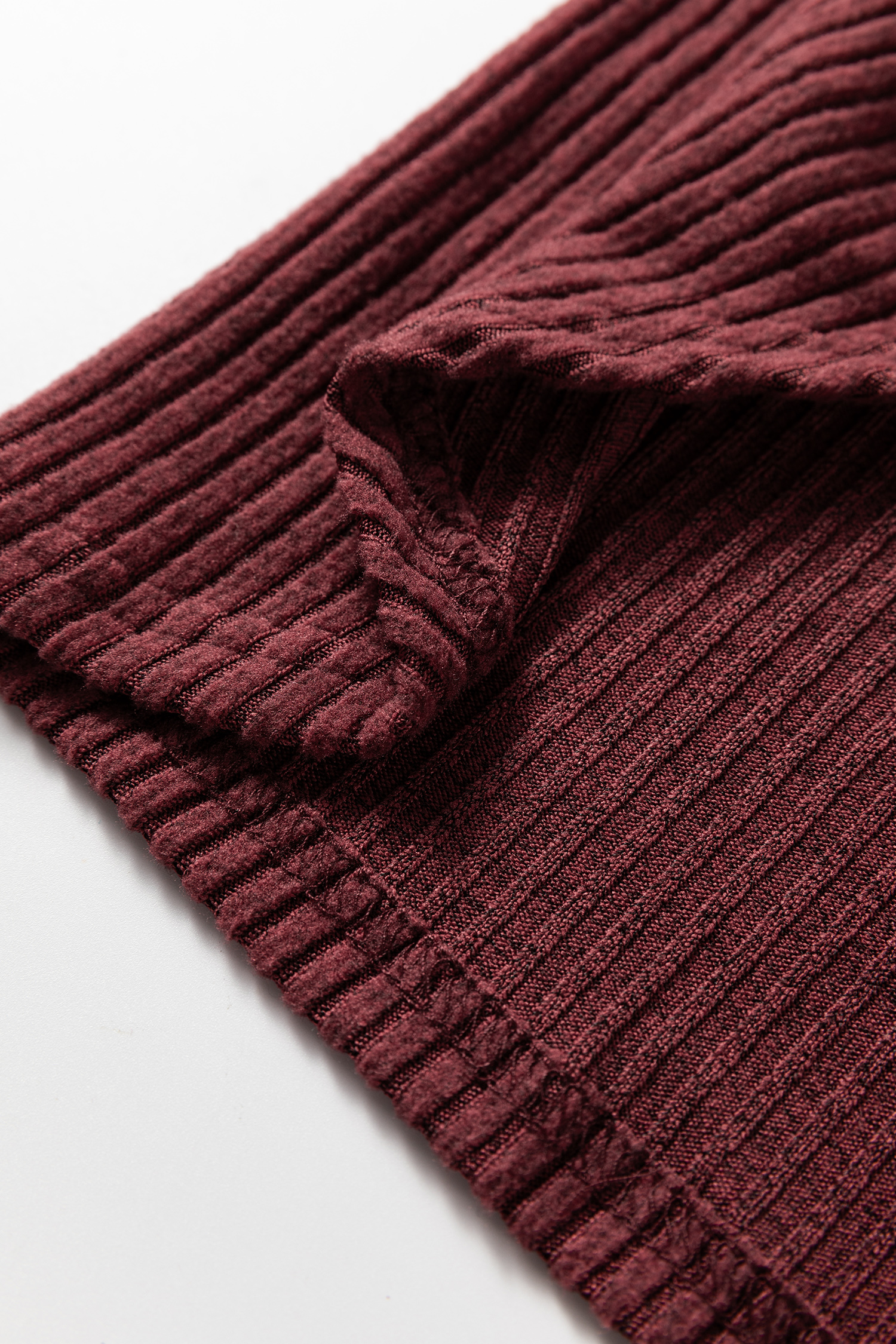 Plus Size Wild Ginger  Ribbed Button Decor Long Sleeve Loose Top