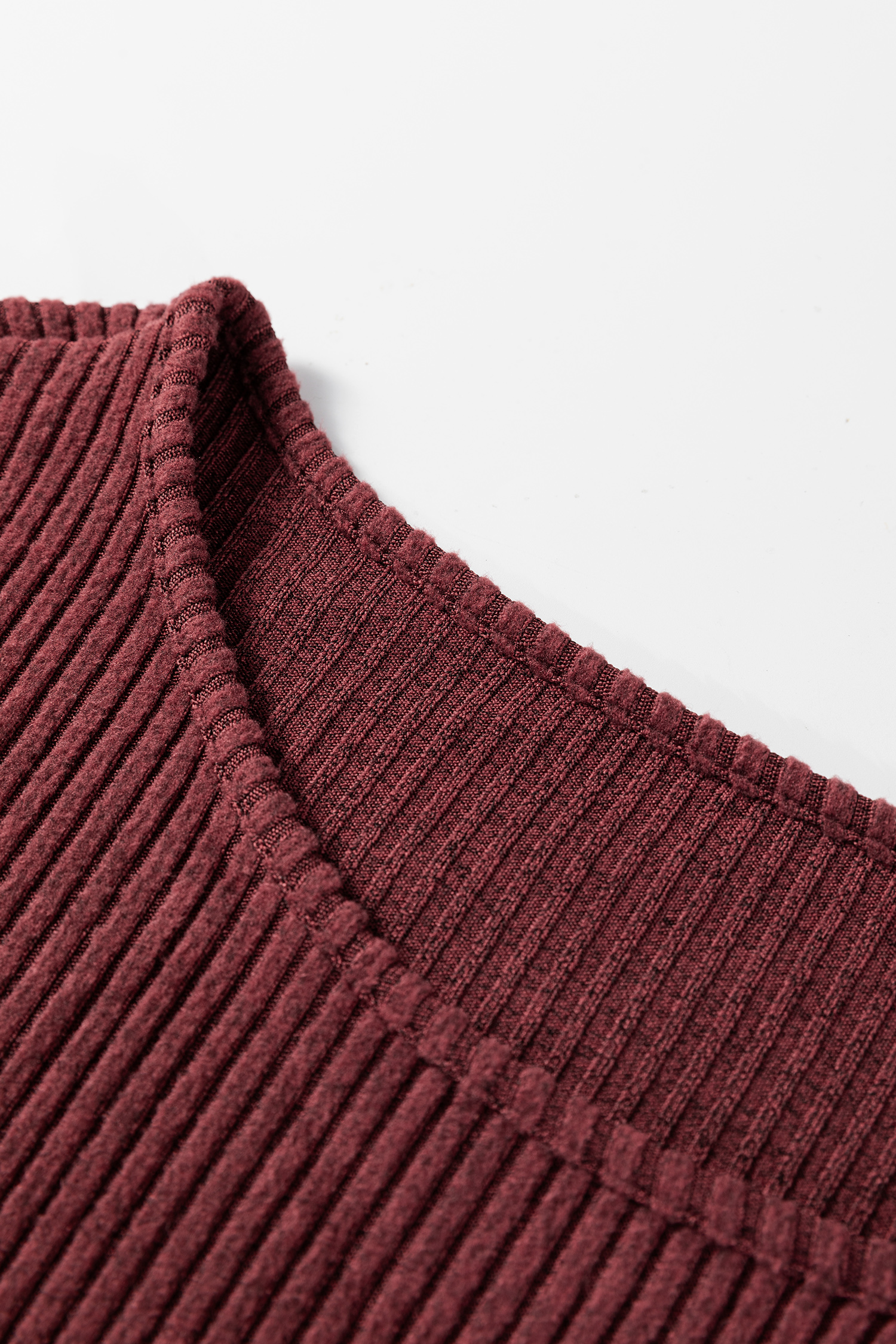 Plus Size Wild Ginger  Ribbed Button Decor Long Sleeve Loose Top