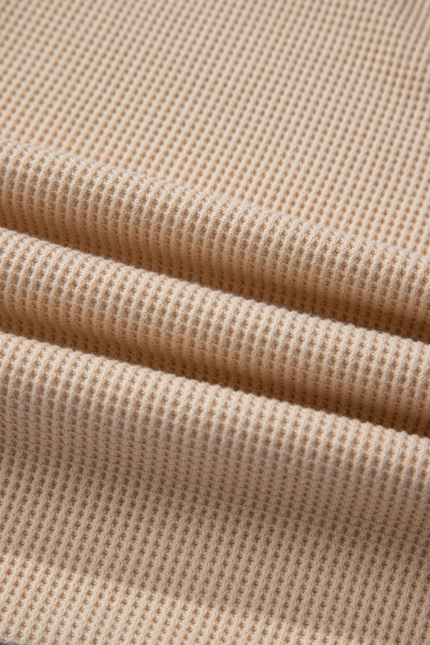 Plus Size Parchment  Striped Contrast Trim Waffle Knit Collared Top