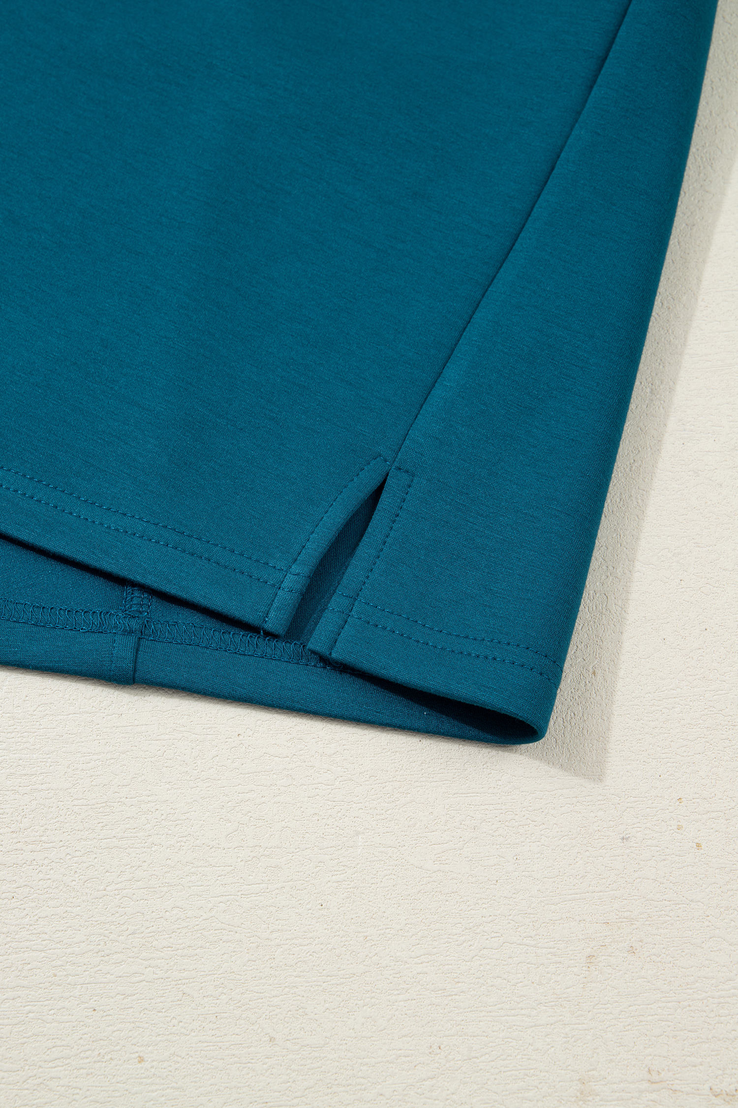 Plus Size Sea Green Leopard Patchwork Detail Quarter Zip Collared  Mini Dress