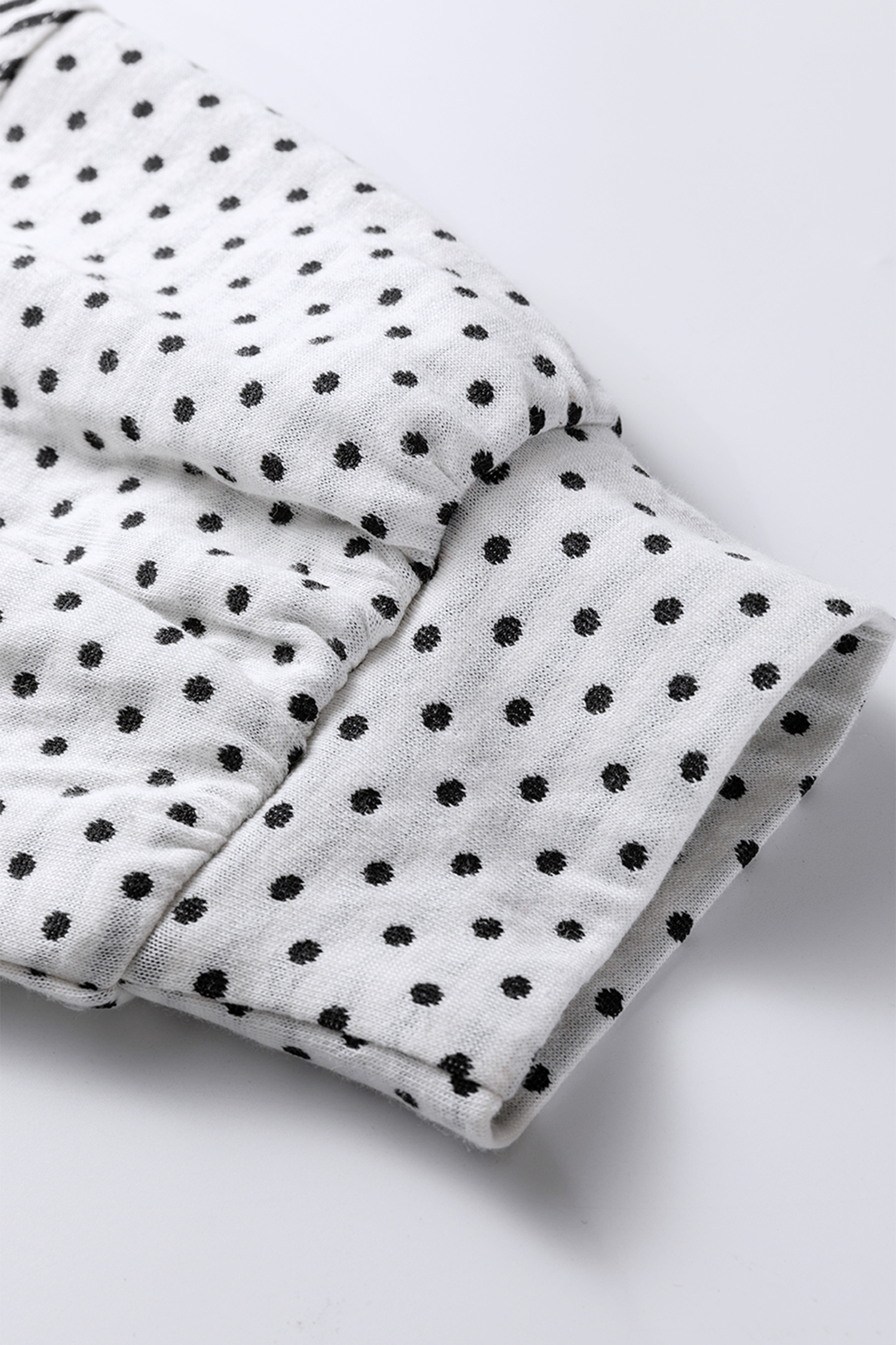 Plus Size Beige  Dot Print Striped Patchwork Long Sleeve Henley Top