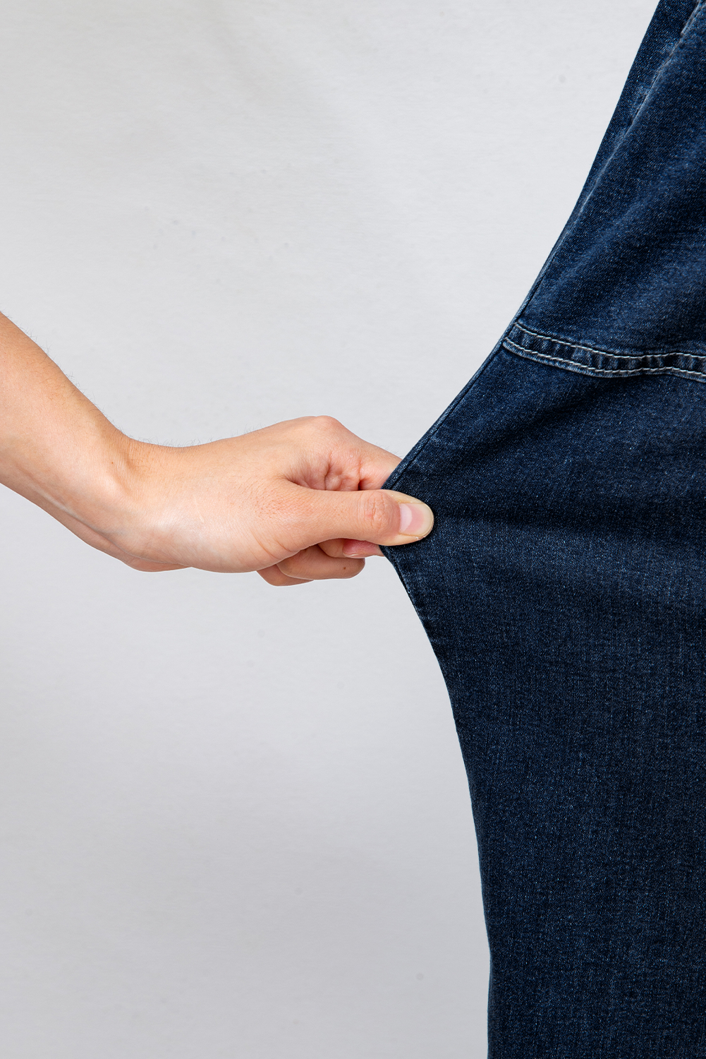 Plus Size Dirty blue  Elastic Waist Ruffled Wide Leg Denim Pants